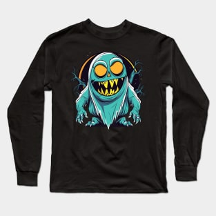 Halloween monster with glowing eyes Long Sleeve T-Shirt